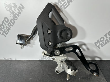 Triumph TIGER 900 GT PRO 2022 Right Footrest Rearset Rear Brake 6337m 2020-2023