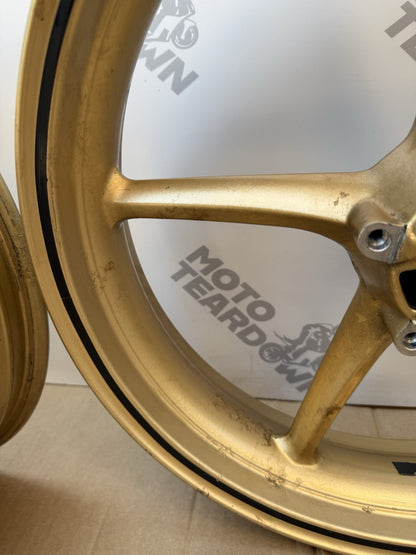 Triumph Street Triple 675R Front And Rear Gold Wheels 2008-2011 SPARES/REPAIRS