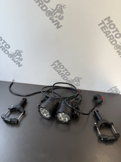 Triumph Trident 660 Fog Spot Lights Headlight Driving Lamp & Switch 2021-2024