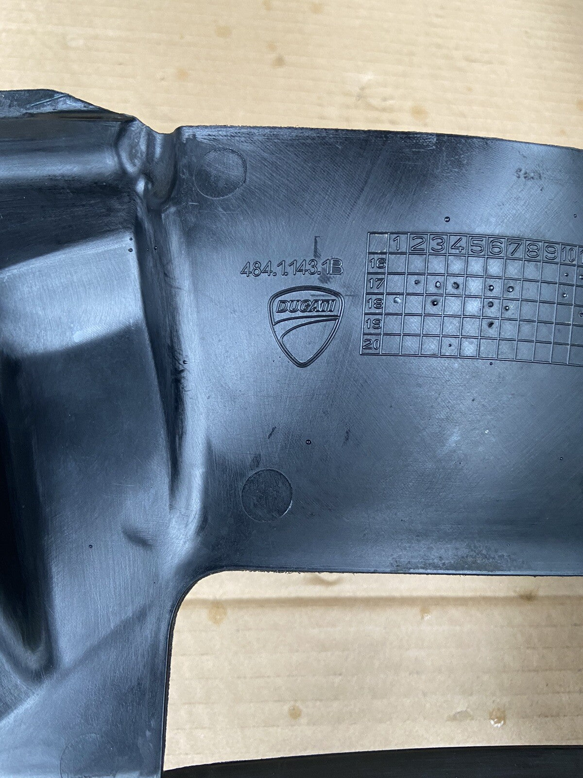 Ducati Supersport Lower V Cowl Radiator Support Panel 48411431B Supersport Cowl