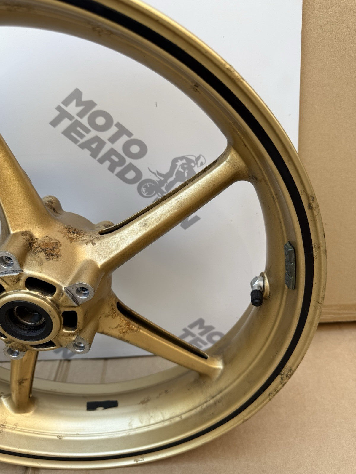 Triumph Street Triple 675R Front And Rear Gold Wheels 2008-2011 SPARES/REPAIRS