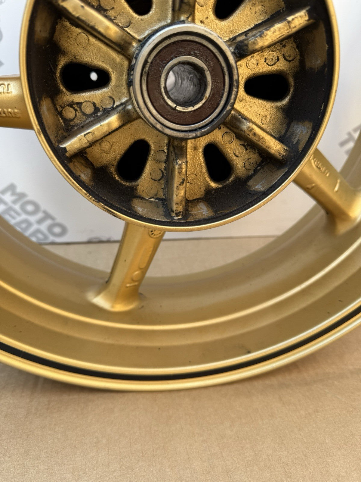 Triumph Street Triple 675R Front And Rear Gold Wheels 2008-2011 SPARES/REPAIRS