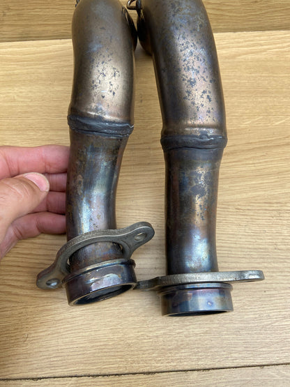 APRILIA TUONO V4 1100 Factory Exhaust Down Pipes Tuono V4 Exhaust Downpipes OEM