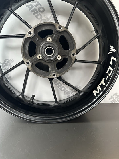 Yamaha MT07 ABS 2014 - 2017 Rear Wheel Rim Ever So Slightly Out Of Alignment OEM