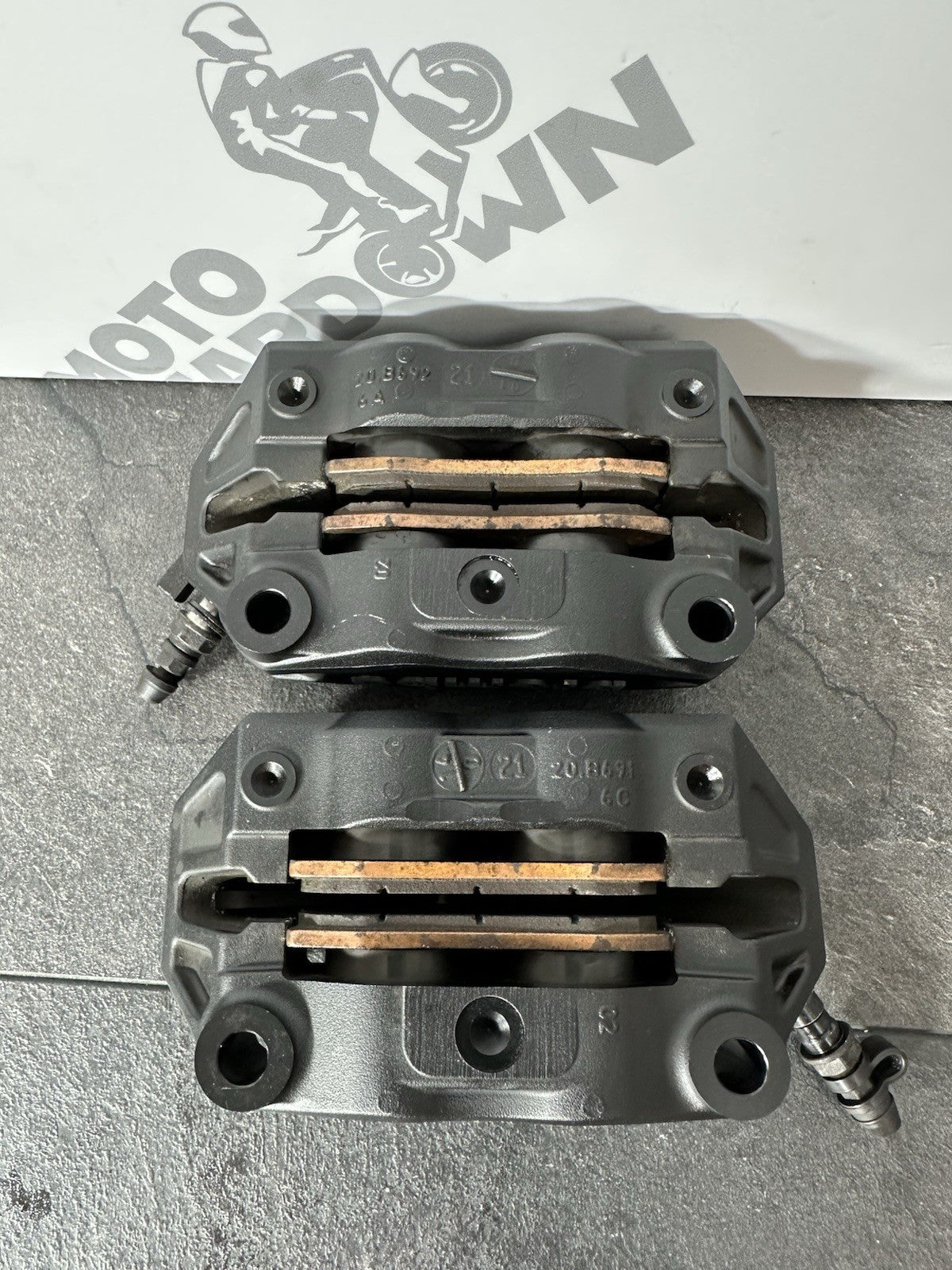 Aprilia RS660 2021 BREMBO Brake Calipers & Pads Only 6220 Miles 2022-2025 OEM