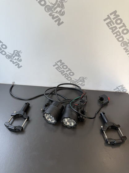 Triumph Trident 660 Fog Spot Lights Headlight Driving Lamp & Switch 2021-2024