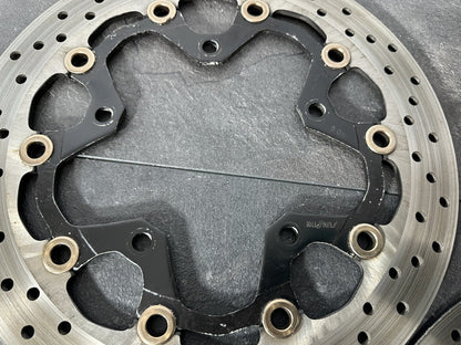 Suzuki GSXR 1300 2016 HAYABUSA Front Brake Discs Rotors SUNSTAR 18408 Miles OEM