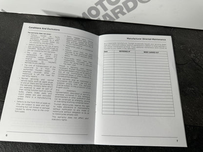 Triumph Street Triple 765 RS 2022 Service History Book Record Hand Book OEM 2023