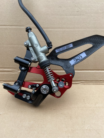 ADJUSTABLE RIGHT REAR SET EVO GP Edition Ducati SBK 959 1199 1299 Panigale CNC