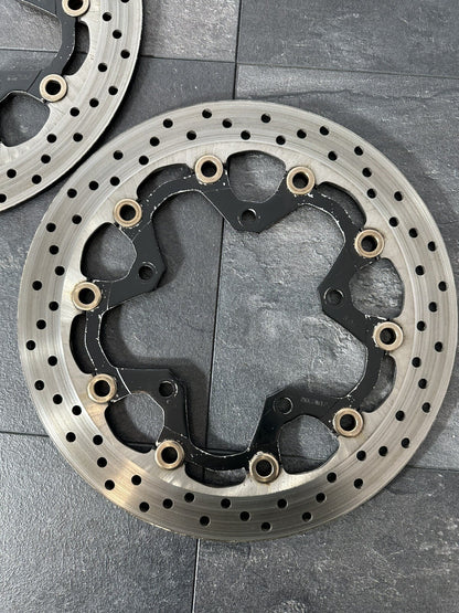 Suzuki GSXR 1300 2016 HAYABUSA Front Brake Discs Rotors SUNSTAR 18408 Miles OEM