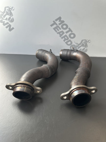 APRILIA TUONO V4 1100 Factory Exhaust Down Pipes Exhaust Link Pipes OEM 2017