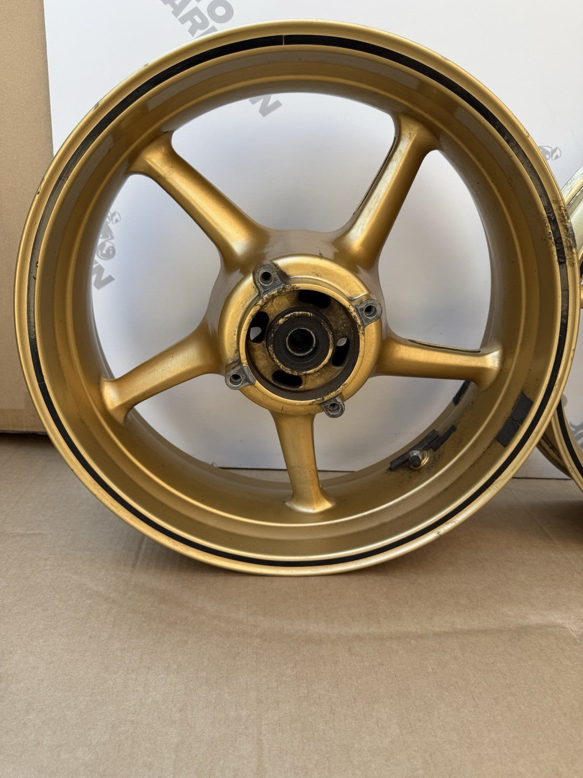 Triumph Street Triple 675R Front And Rear Gold Wheels 2008-2011 SPARES/REPAIRS