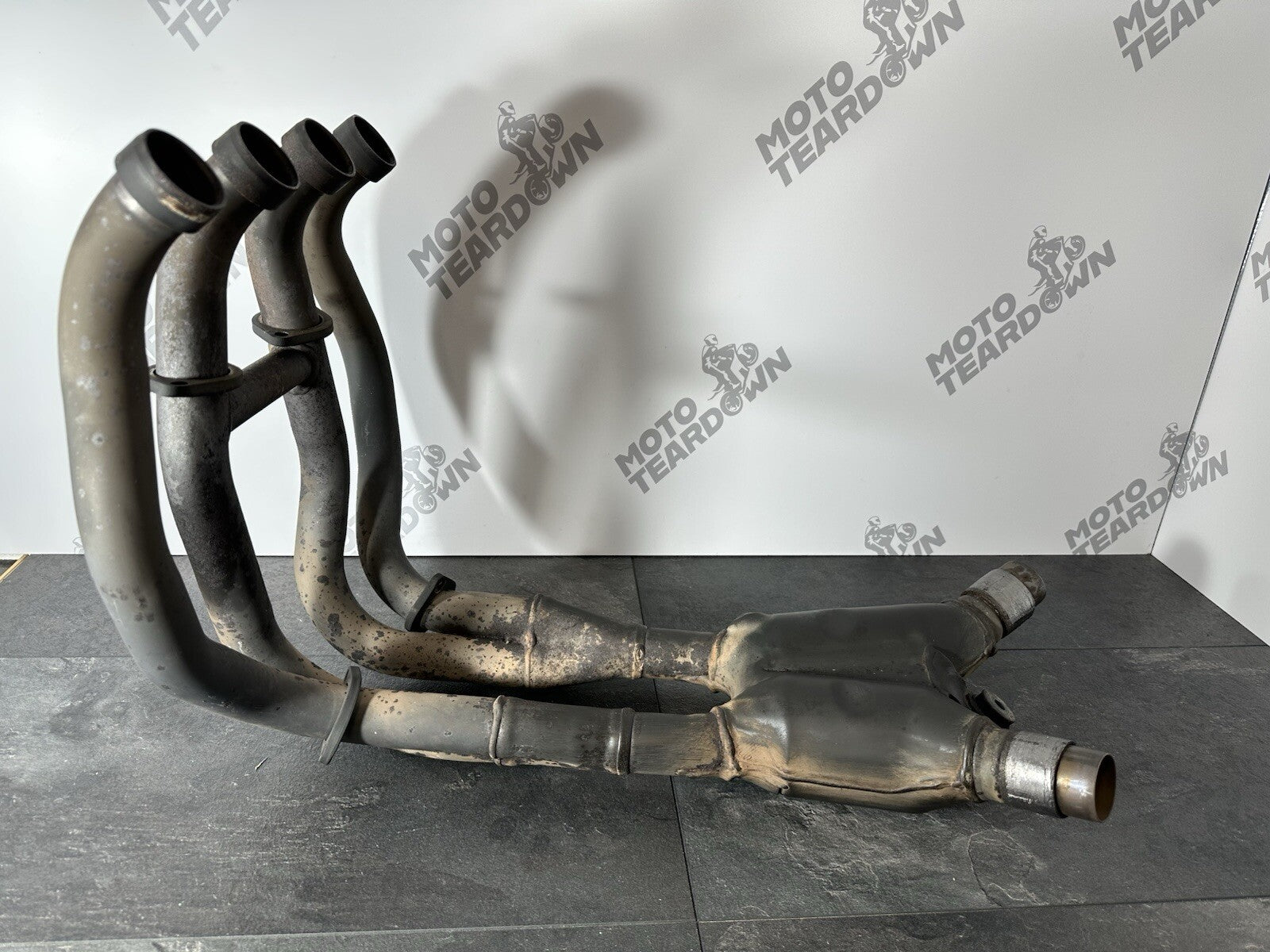 Suzuki GSXR 1300 2016 HAYABUSA Downpipes Manifold Exhaust Headers 18408 Miles