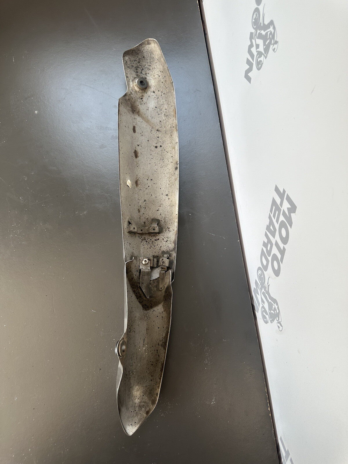 TRIUMPH SPEED TRIPLE 1050 EXHAUST HEAT SHIELD 19,161 Miles 2013 1050 Heat Shield