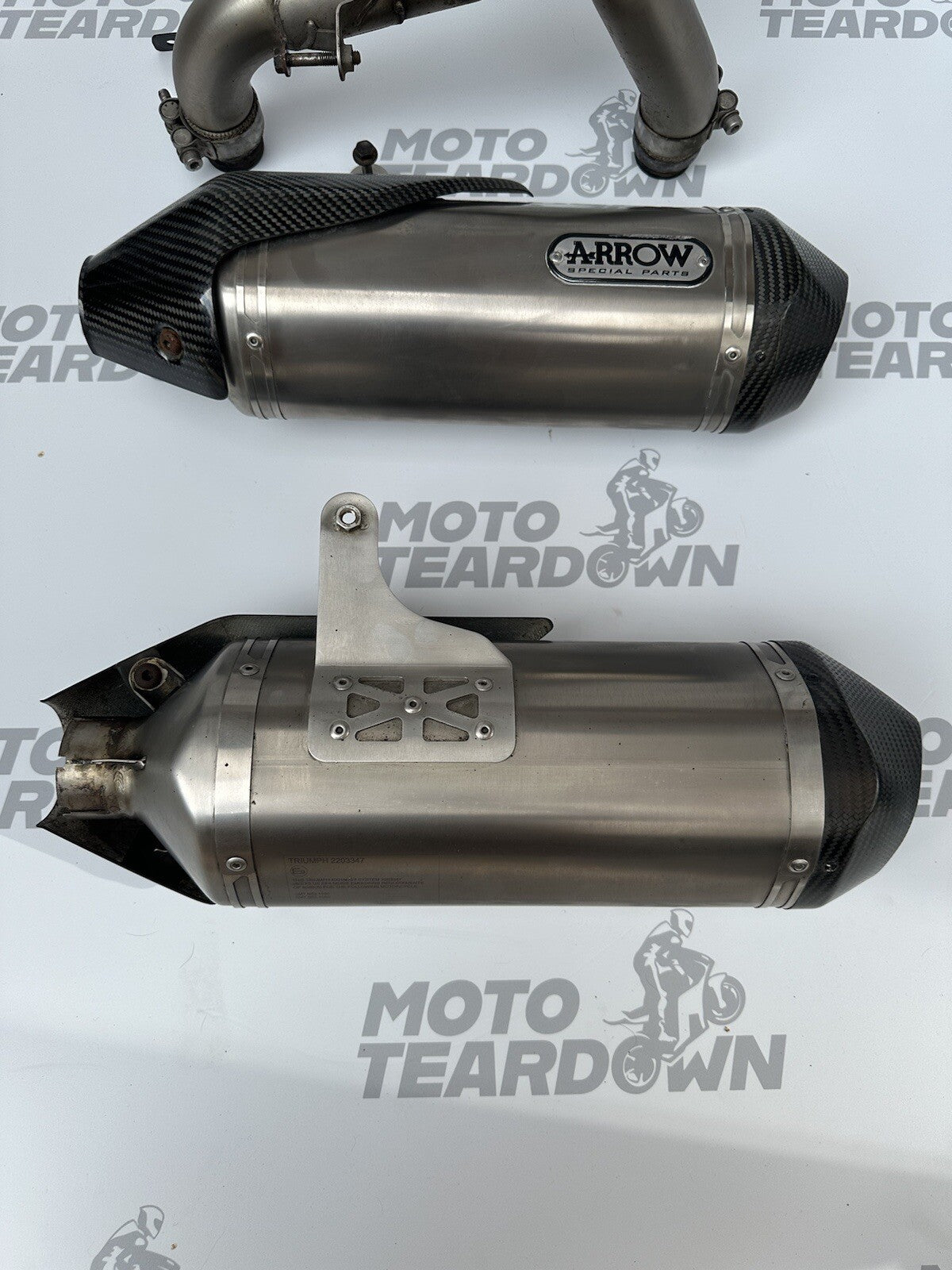 Triumph Speed Triple RS 1050 2018-2020 exhaust silencers and link pipe ARROW OEM