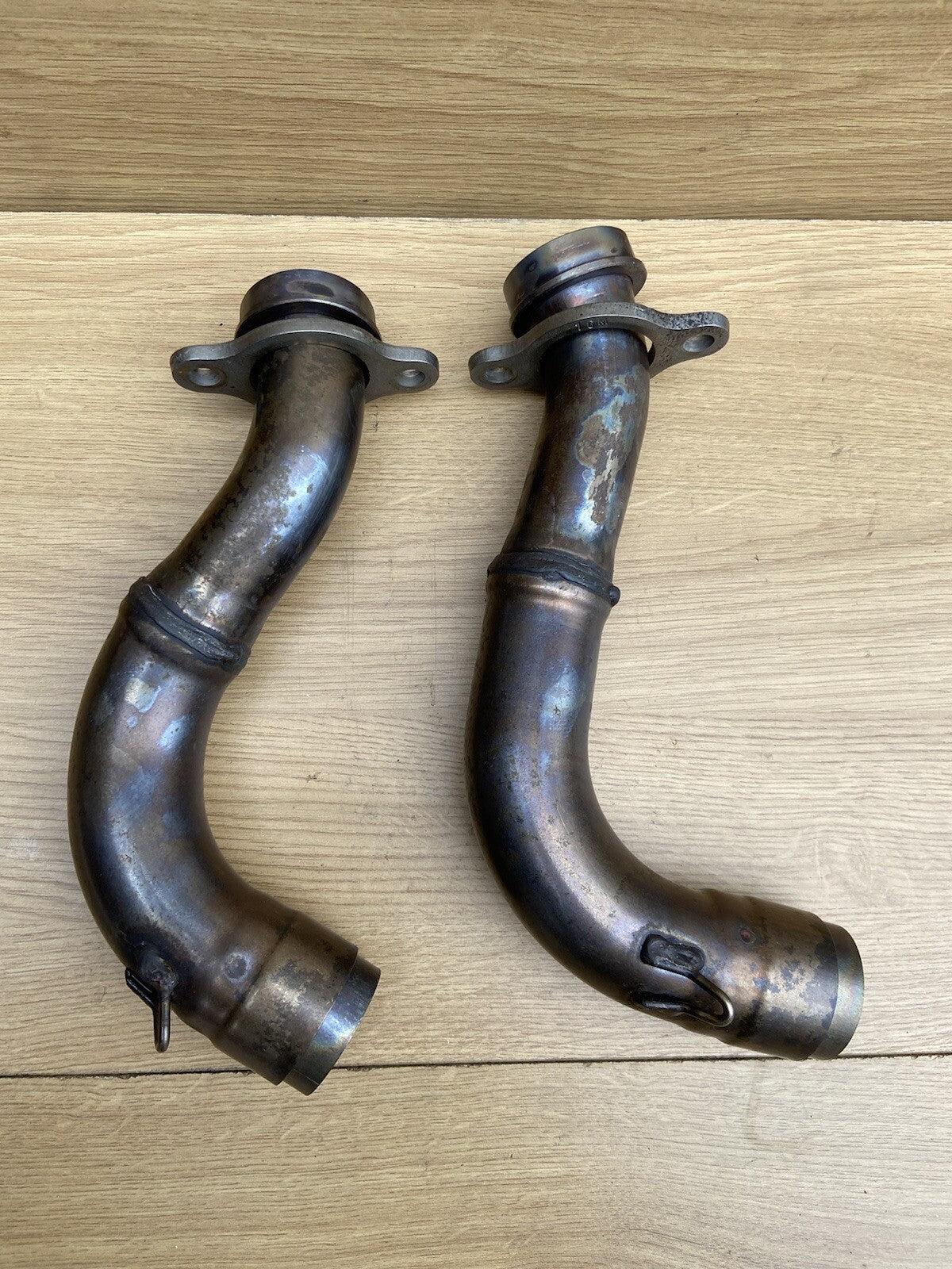 APRILIA TUONO V4 1100 Factory Exhaust Down Pipes Tuono V4 Exhaust Downpipes OEM