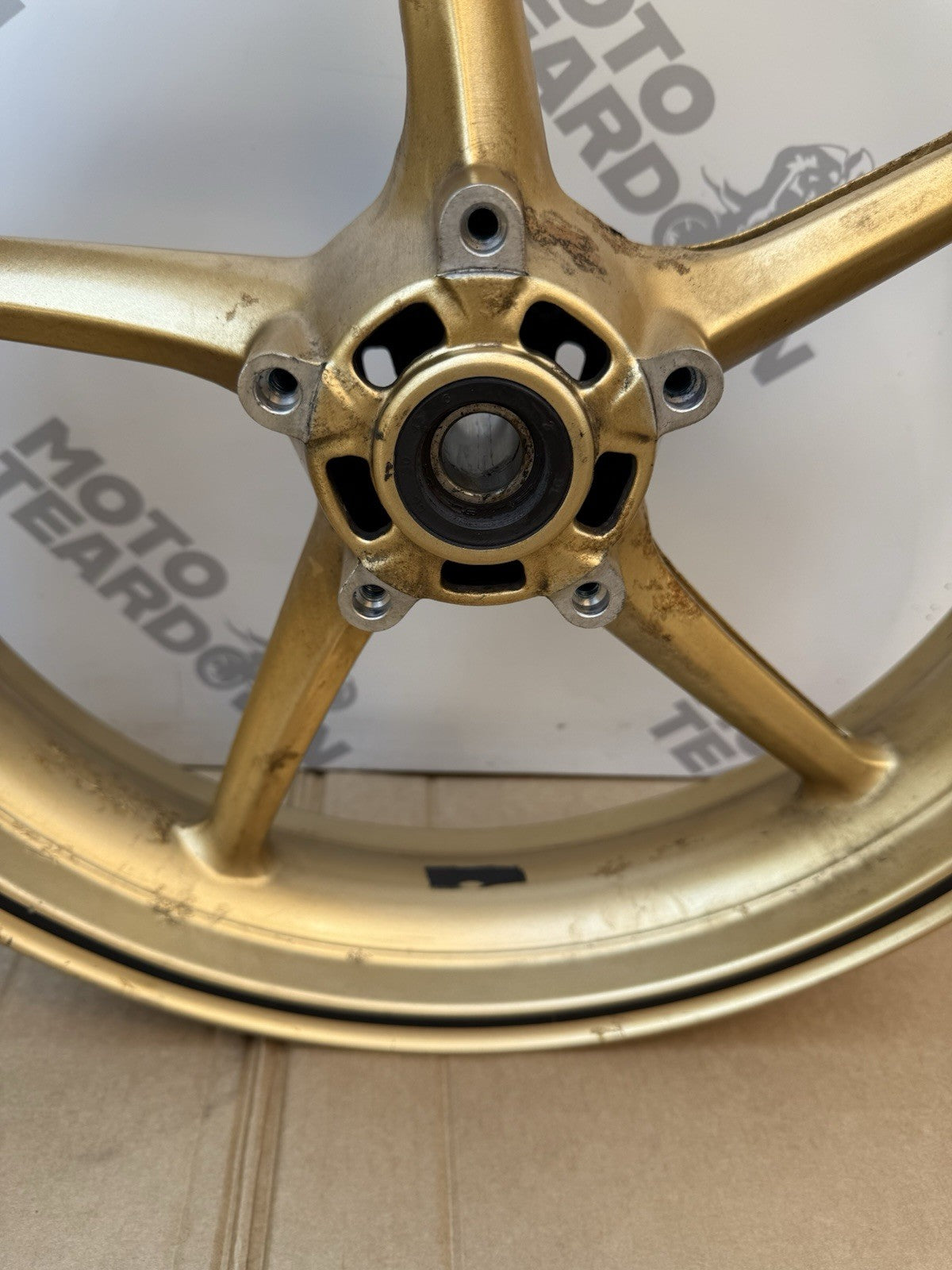 Triumph Street Triple 675R Front And Rear Gold Wheels 2008-2011 SPARES/REPAIRS