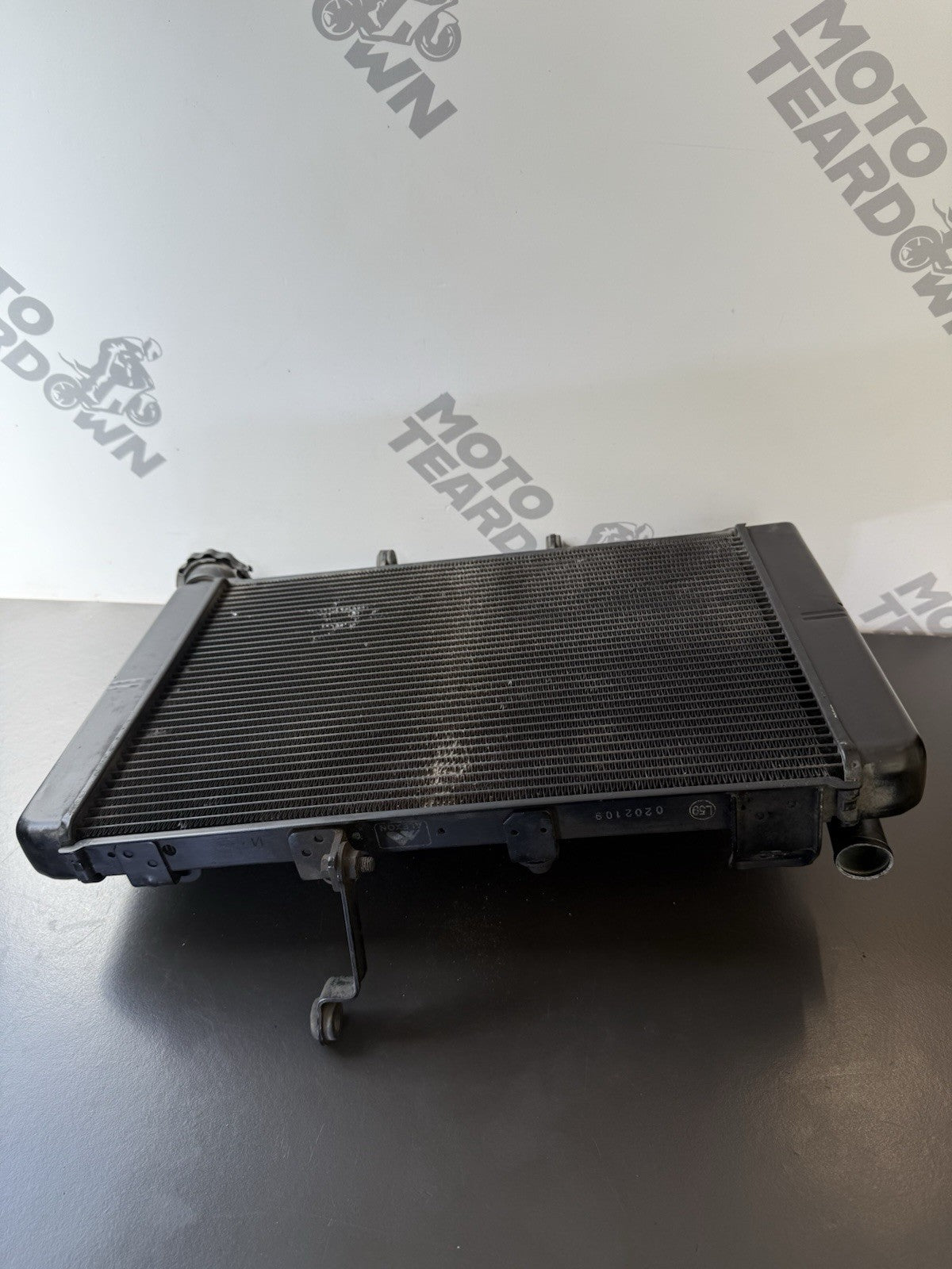 TRIUMPH TRIDENT 660 Radiator And Fan 2021-2024 Water Tight But Slight Kinked OEM