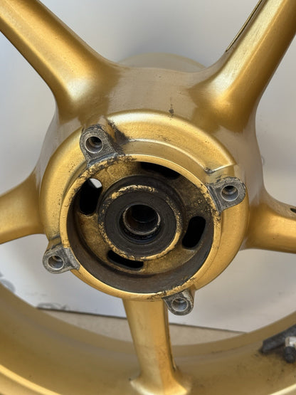 Triumph Street Triple 675R Front And Rear Gold Wheels 2008-2011 SPARES/REPAIRS