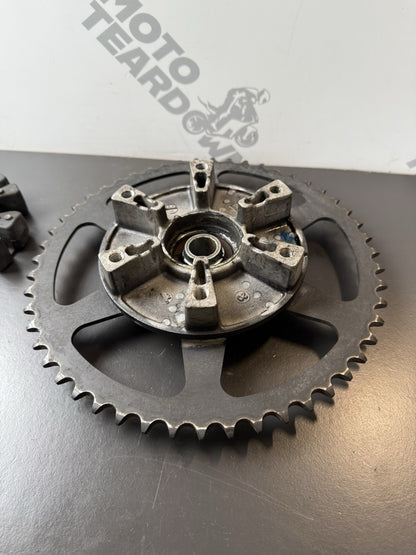 TRIUMPH TRIDENT 660 REAR SPROCKET CARRIER AND CUSH DRIVES OEM YEAR 2021-2024