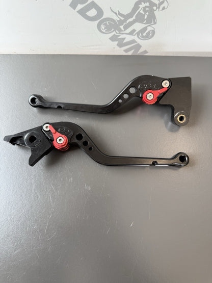 Long Black Clutch & Brake Levers For Triumph Trident 660 2021-2025 UNBRANDED