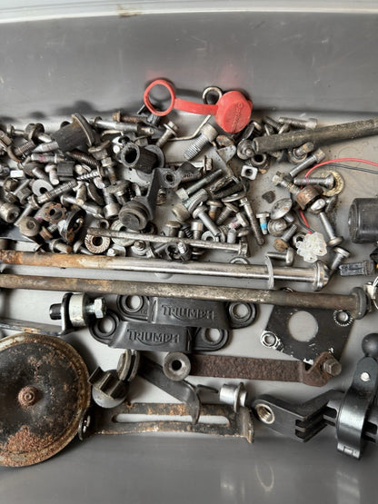 TRIUMPH STREET TRIPLE 675R Job Lot NUTS BOLTS SPARES Job Lot 62,378 Miles OEM