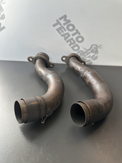 APRILIA TUONO V4 1100 Factory Exhaust Down Pipes Exhaust Link Pipes OEM 2017