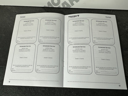 Triumph Street Triple 765 RS 2022 Service History Book Record Hand Book OEM 2023