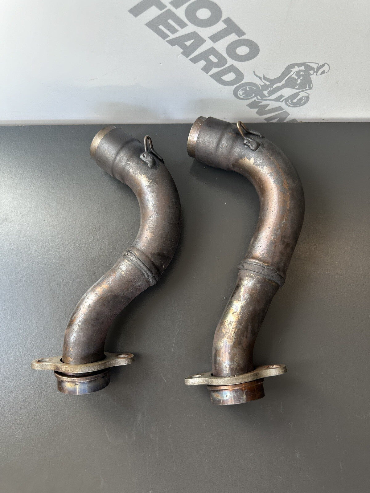 APRILIA TUONO V4 1100 Factory Exhaust Down Pipes Exhaust Link Pipes OEM 2017