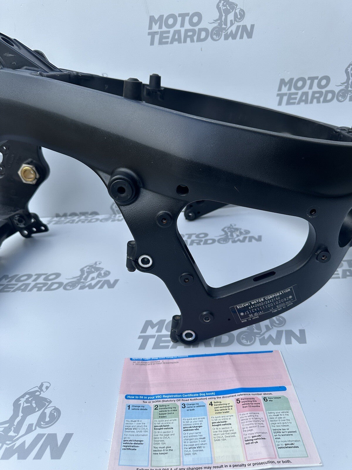 Suzuki GSXR1000 2010 Frame With V5 Chassis With V5 HPI Clear 33,787 Miles