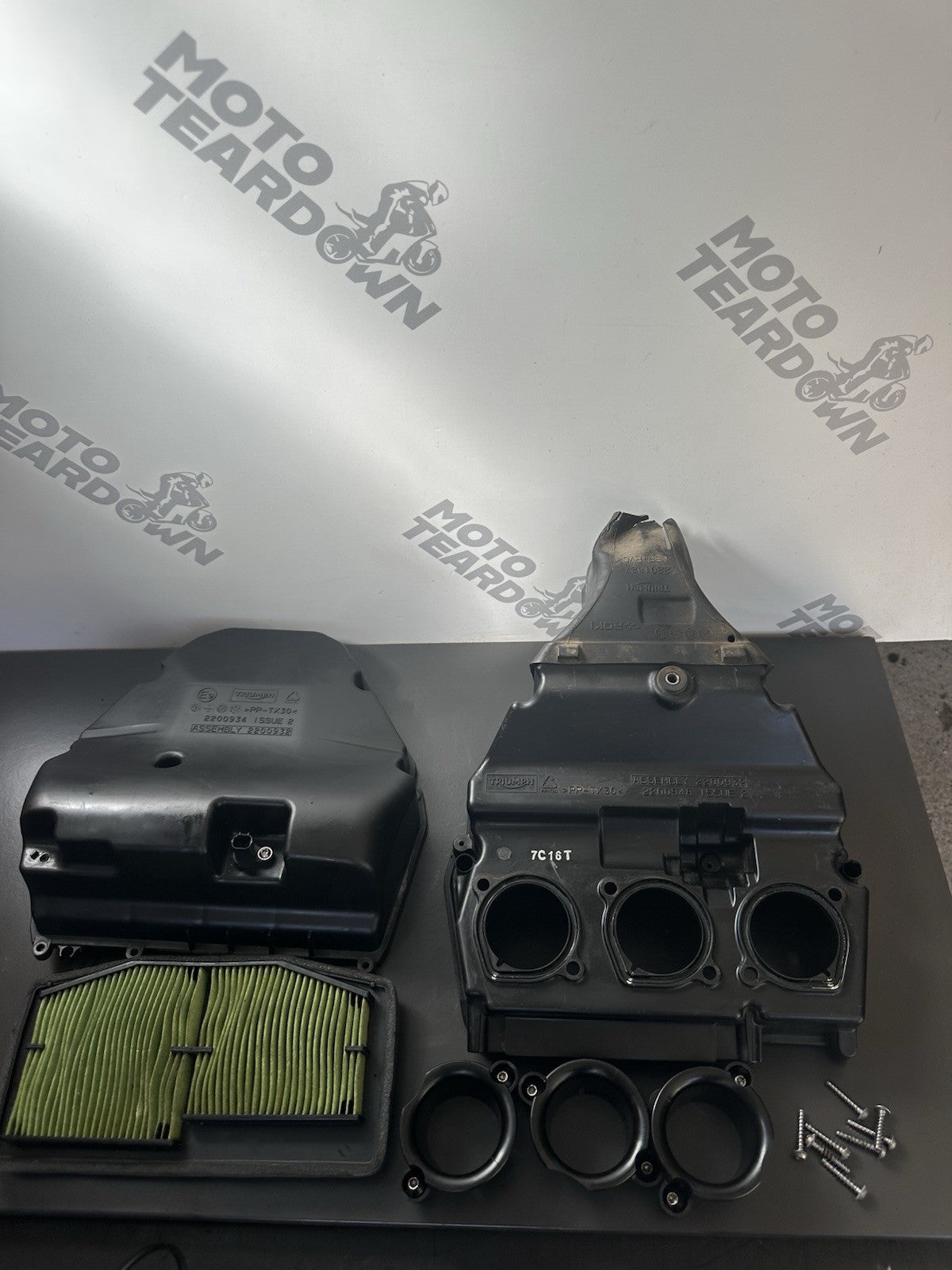 Triumph Street Triple 765R Airbox Intake Filter 18,498 Miles 2017-2019 OEM