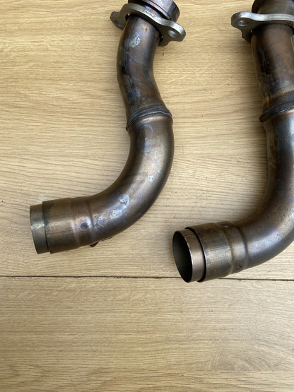 APRILIA TUONO V4 1100 Factory Exhaust Down Pipes Tuono V4 Exhaust Downpipes OEM