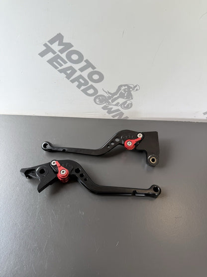Long Black Clutch & Brake Levers For Triumph Trident 660 2021-2025 UNBRANDED