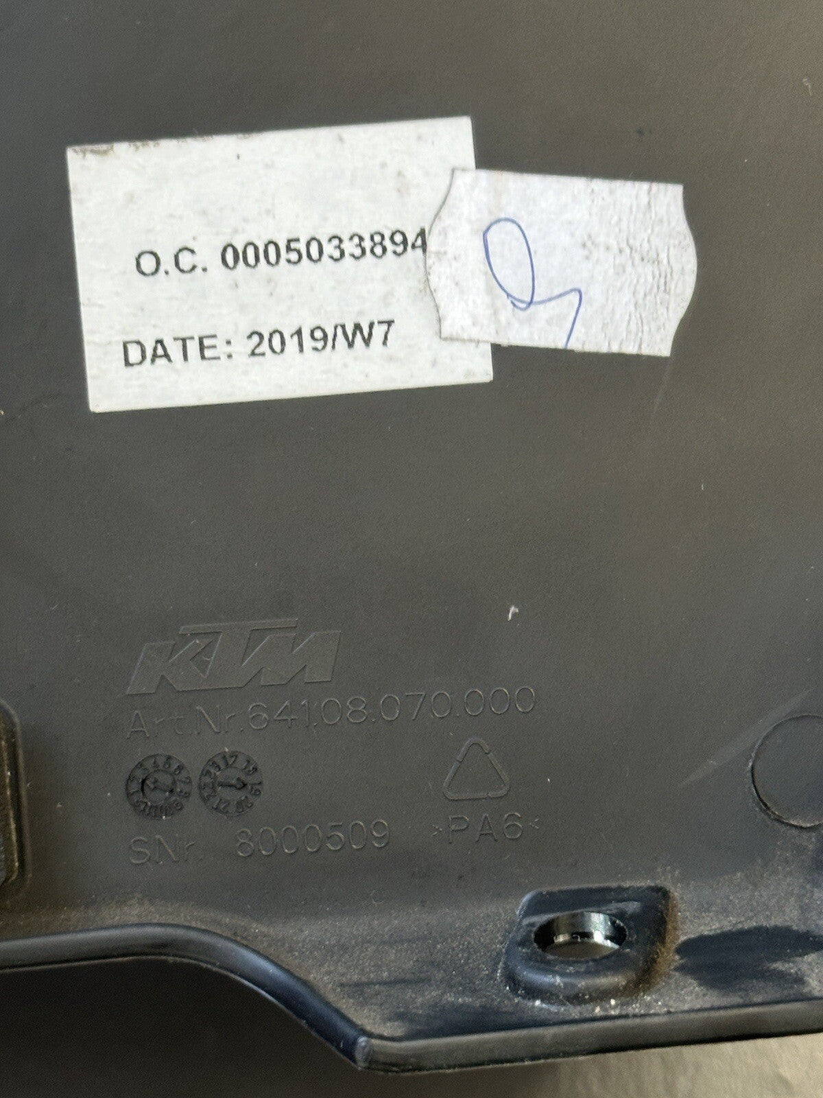 KTM 790 Duke 2018 - 2021 Left Side Frame Cover Fairing Panel 64108070000 OEM