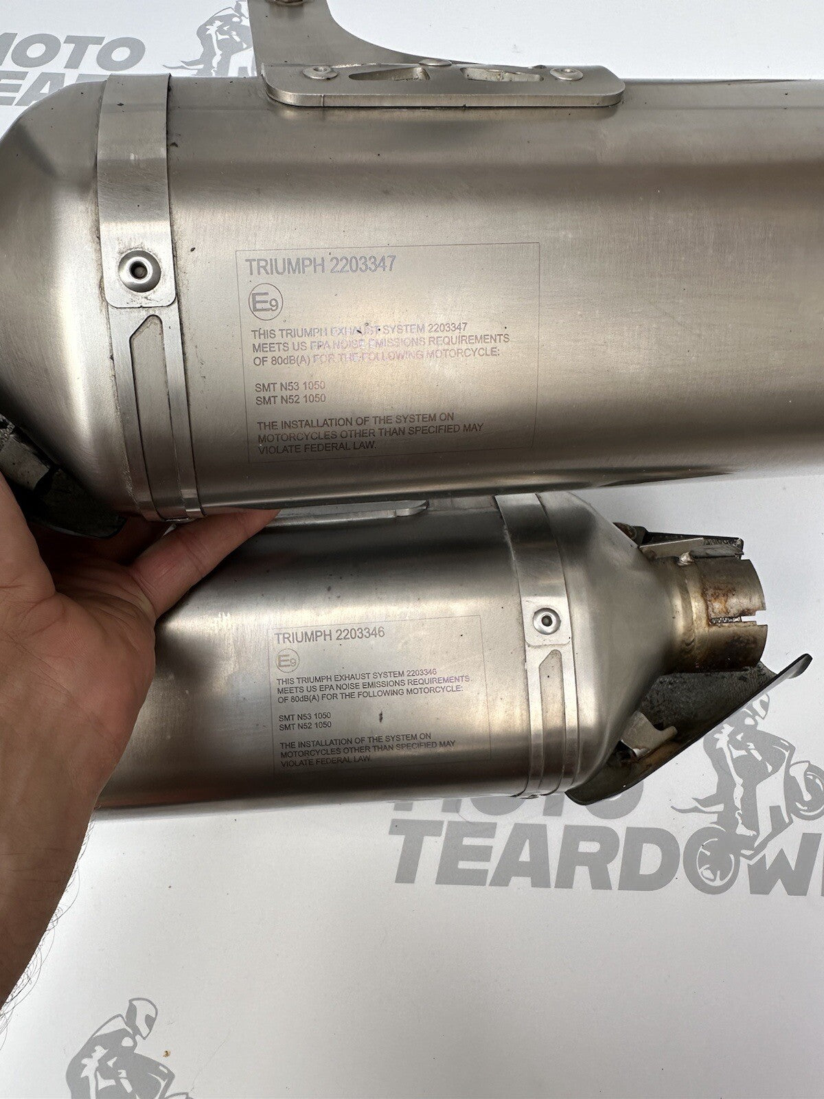 Triumph Speed Triple RS 1050 2018-2020 exhaust silencers and link pipe ARROW OEM