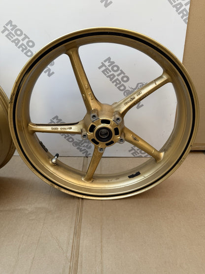 Triumph Street Triple 675R Front And Rear Gold Wheels 2008-2011 SPARES/REPAIRS