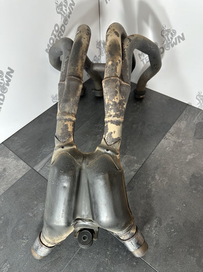 Suzuki GSXR 1300 2016 HAYABUSA Downpipes Manifold Exhaust Headers 18408 Miles