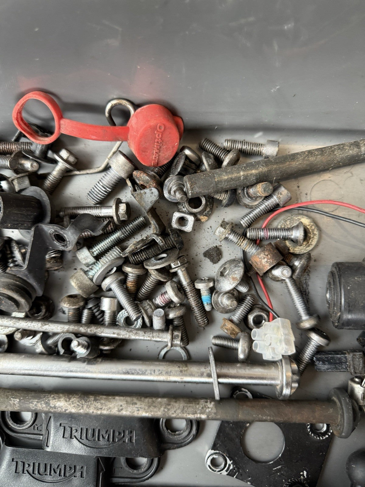 TRIUMPH STREET TRIPLE 675R Job Lot NUTS BOLTS SPARES Job Lot 62,378 Miles OEM