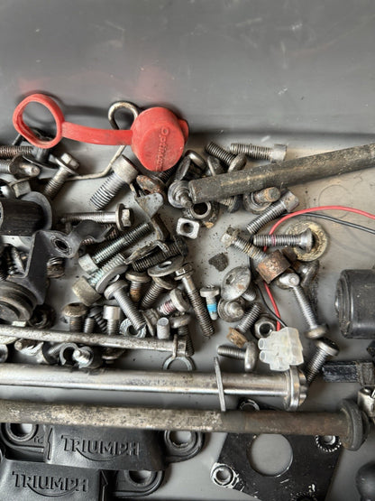 TRIUMPH STREET TRIPLE 675R Job Lot NUTS BOLTS SPARES Job Lot 62,378 Miles OEM
