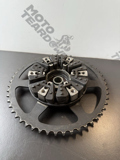 TRIUMPH TRIDENT 660 REAR SPROCKET CARRIER AND CUSH DRIVES OEM YEAR 2021-2024