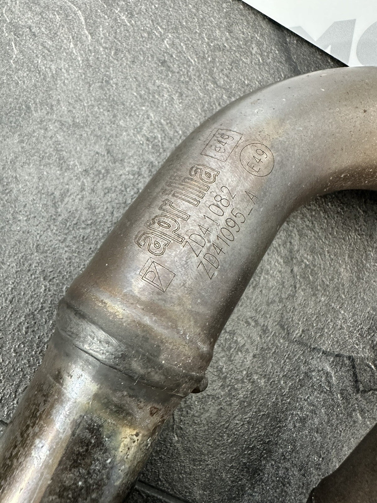 Aprilia Tuono V4 1100 2021 Rear Exhaust Downpipe Link 6606 Miles 2022-2024 OEM