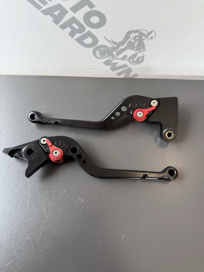 Long Black Clutch & Brake Levers For Triumph Trident 660 2021-2025 UNBRANDED