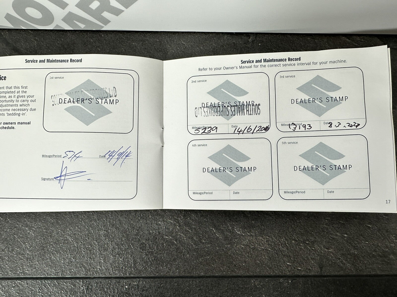 Suzuki GSXR 750 2013 Service Booklet Record 2011-2016 OEM GSXR 600