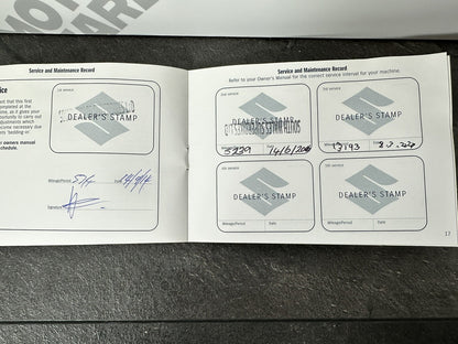 Suzuki GSXR 750 2013 Service Booklet Record 2011-2016 OEM GSXR 600