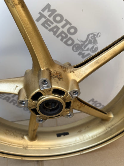 Triumph Street Triple 675R Front And Rear Gold Wheels 2008-2011 SPARES/REPAIRS