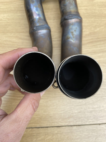 APRILIA TUONO V4 1100 Factory Exhaust Down Pipes Tuono V4 Exhaust Downpipes OEM