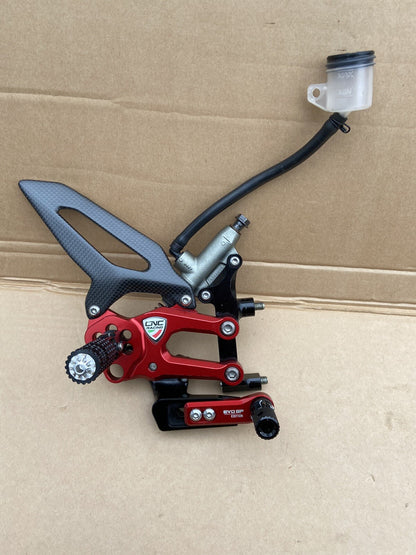 ADJUSTABLE RIGHT REAR SET EVO GP Edition Ducati SBK 959 1199 1299 Panigale CNC