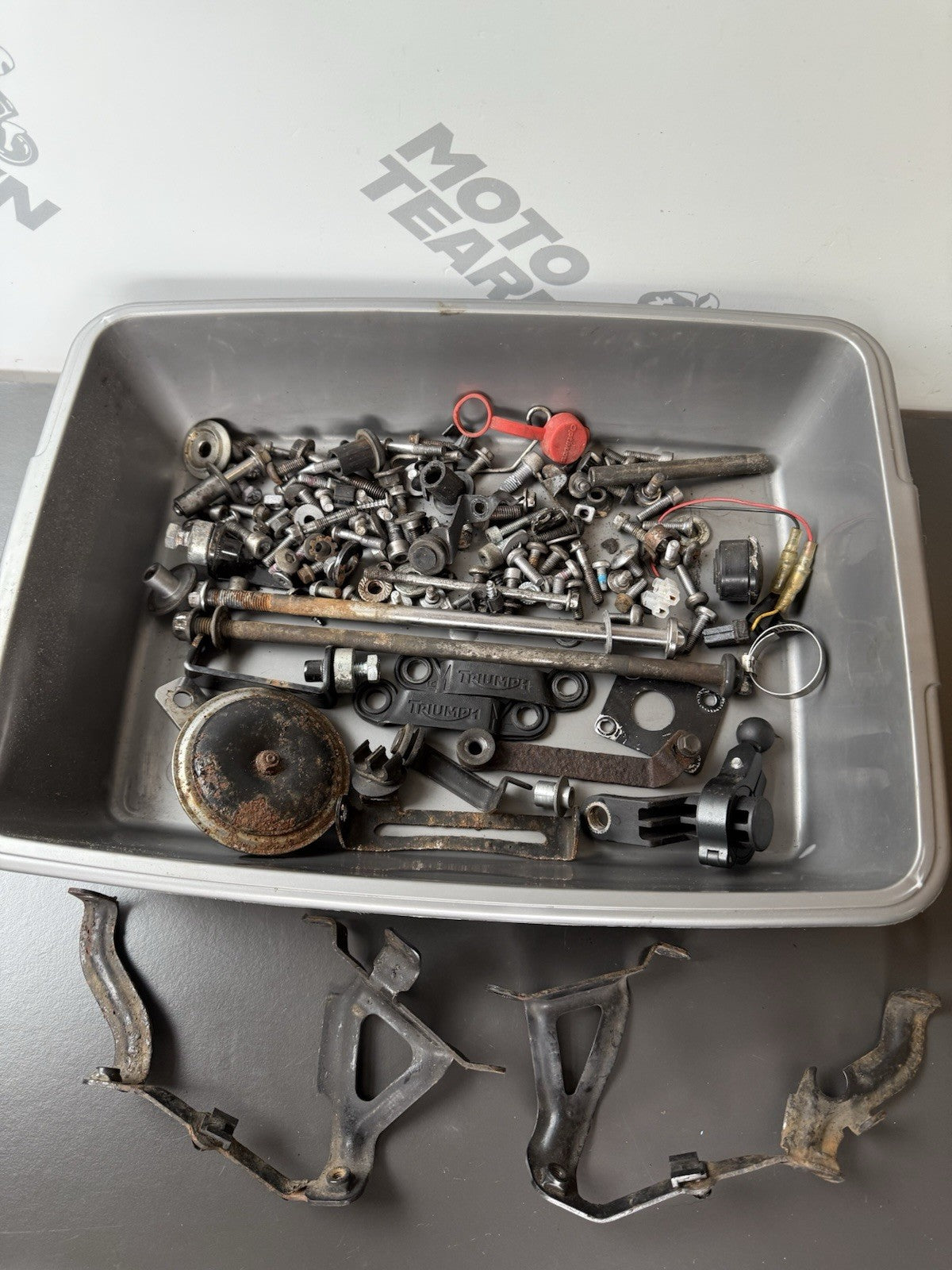 TRIUMPH STREET TRIPLE 675R Job Lot NUTS BOLTS SPARES Job Lot 62,378 Miles OEM