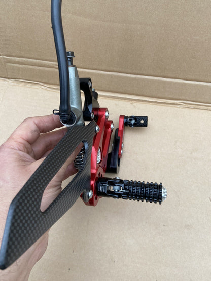 ADJUSTABLE RIGHT REAR SET EVO GP Edition Ducati SBK 959 1199 1299 Panigale CNC