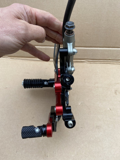 ADJUSTABLE RIGHT REAR SET EVO GP Edition Ducati SBK 959 1199 1299 Panigale CNC